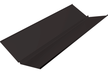 Планка ендовы нижней с компенсатором Grand Line 0,45 Drap-double TX RR 32 темно-коричневый (2м)