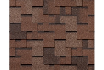 Черепица гибкая RoofShield Классик Модерн коричневый с оттенением