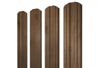 Штакетник Twin фигурный Grand Line 0,45 Print Premium Pine Wood Fresh