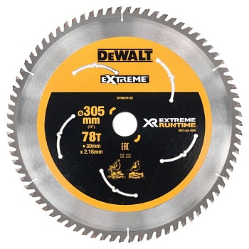 Диск пильный DeWalt Extreme Runtime по дереву 305x30 78T