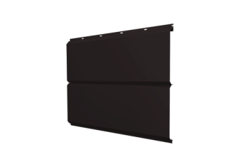 Софит металлический ЭкоБрус new Grand Line без перфорации 0,5 PurLite Matt с пленкой RAL 9005 черный