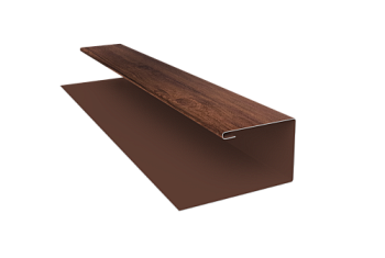 Планка П-образная Блок-Хаус new Grand Line 0,4 Print Premium Cherry Wood Fresh TwinColor (3м)