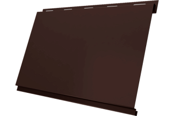 Софит металлический Вертикаль 0,2 classic Grand Line 0,5 Velur X с пленкой RAL 8017 шоколад