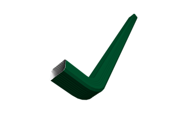 Труба гофрированная Vortex Lite Matt 76х102х3000мм с коленом RAL 6005 зеленый мох