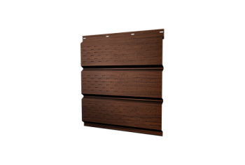 Софит металлический Классик Grand Line полная перфорация 0,45 Print Elite с пленкой Choco Wood TwinColor