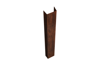 Крепежная планка нижняя для забора жалюзи Texas Grand Line 0,45 Print-Double Premium Cherry Wood Dark F (2м)