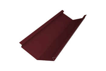 Планка ендовы нижней для композитной черепицы 140х140 Grand Line 0,5 Satin Matt TX RAL 3005 красное вино (2м)