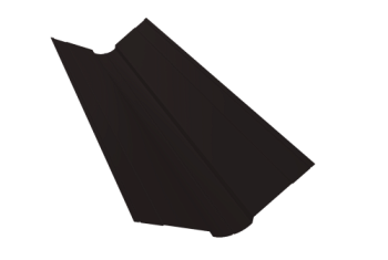Планка ендовы верхней фигурной 100х100 Grand Line 0,45 Drap TX RAL 9005 черный (3м)