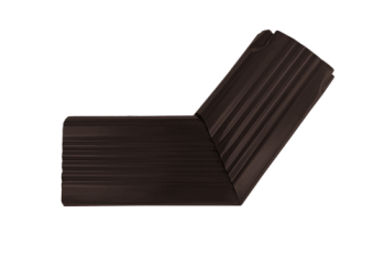 Колено трубы гофрированное боковое правое Vortex Lite 76х102мм PE RR 32 темно-коричневый