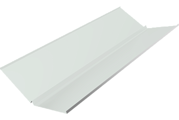 Планка ендовы нижней с компенсатором Grand Line 0,5 PE с пленкой RAL 9003 сигнальный белый (3м)