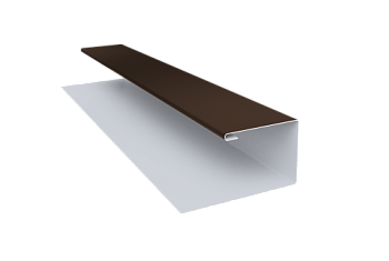 Планка П-образная Экобрус 0,5 Satin с пленкой RAL 8017 шоколад (2м)