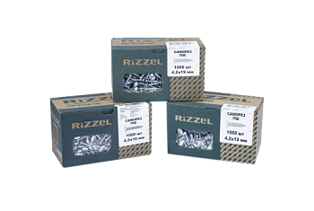 Саморез ПШС Rizzel 4,2х19 (200штук) шлиц PH2, цинк