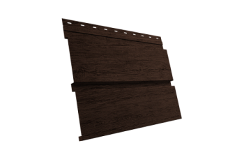 Софит металлический Квадро Брус Grand Line без перфорации 0,45 Print-Double Premium с пленкой Antique Wood