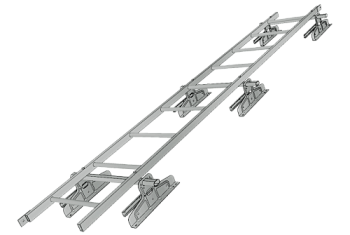 Лестница кровельная для фальца RAL 9006 (3м)