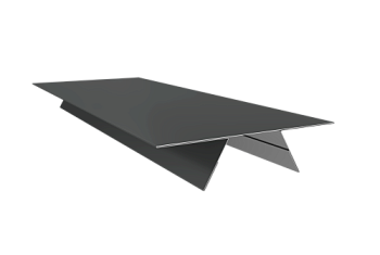Планка стыковочная составная верхняя 0,5 Satin с пленкой RAL 7016 антрацитово-серый (3м)