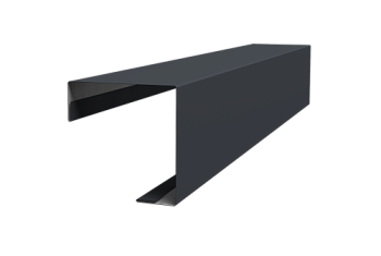 Угол внешний простой фальц Grand Line 0,5 PurPro Matt 275 RAL 7024 мокрый асфальт (3м)