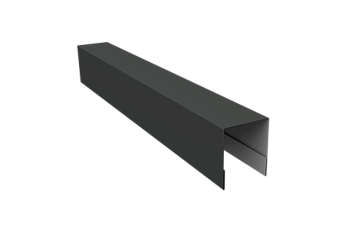 Планка боковая для забора из сайдинга ЭкоБрус Grand Line 0,5 PurPro Matt 275 RAL 7016 антрацитово-серый (2,06м)