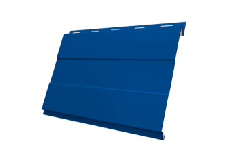 Софит металлический Вертикаль 0,2 prof Grand Line 0,5 Satin с пленкой RAL 5005 сигнальный синий