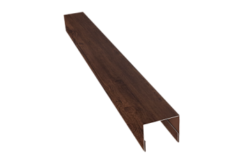 Планка П-образная заборная 24 Grand Line 0,4 Print Premium Cherry Wood Fresh TwinColor (2м)