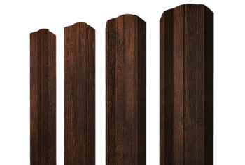 Штакетник М-образный A фигурный Grand Line 0,4 Print Premium Cherry Wood Dark FTC