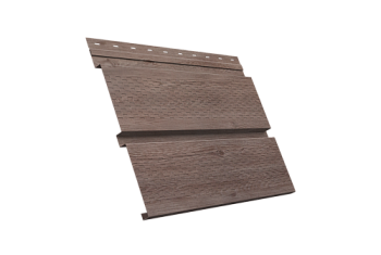 Софит металлический Квадро Брус Grand Line с перфорацией 0,45 Print Elite с пленкой White Wood TwinColor