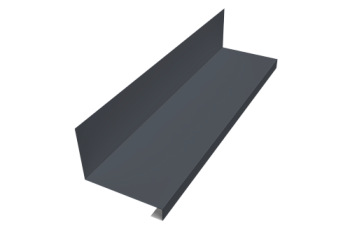 Планка примыкание нижнее к трубе фальц Grand Line 0,45 Drap TR lite RAL 7024 мокрый асфальт (3м)